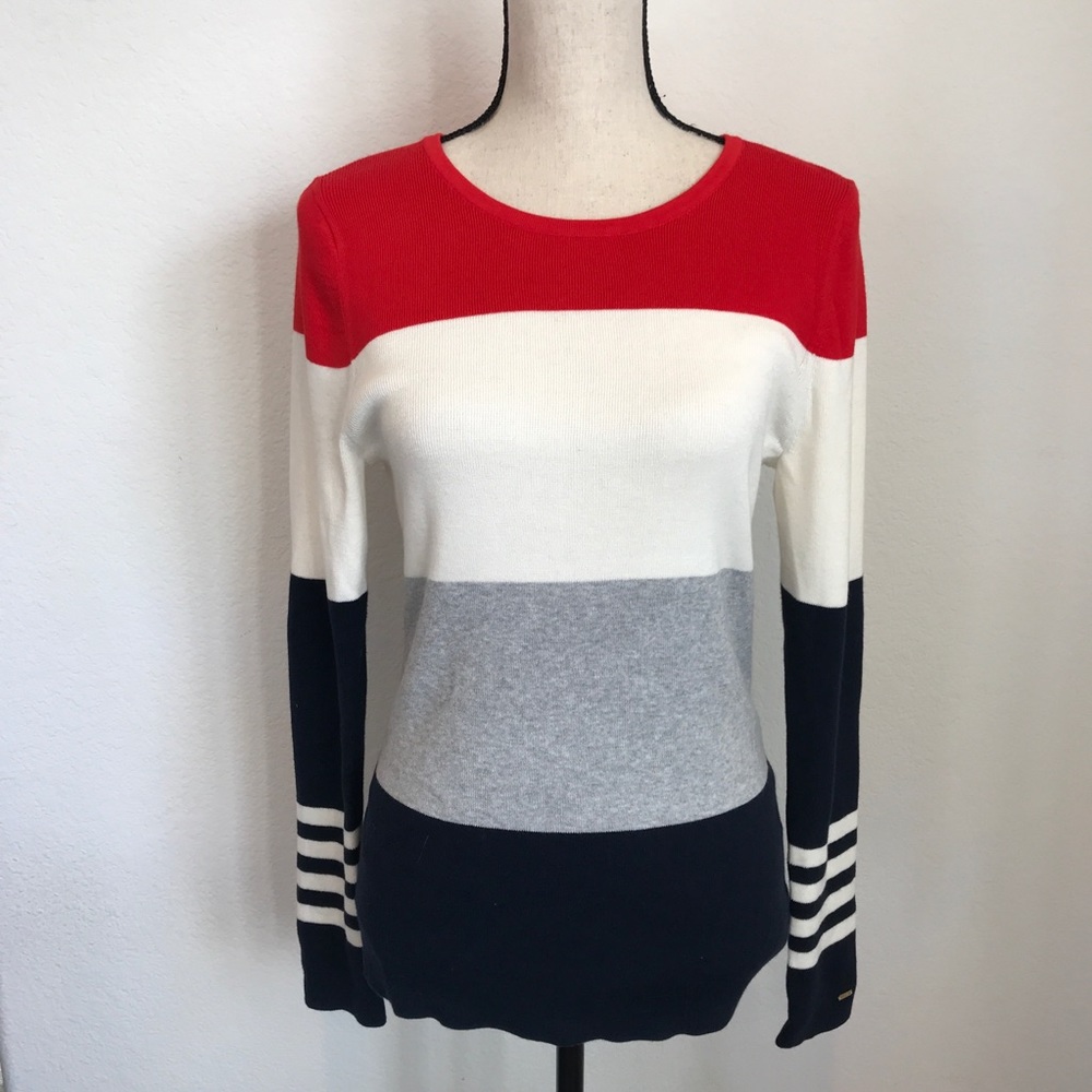 Tommy Hilfiger Striped Classic Pullover Sweater L